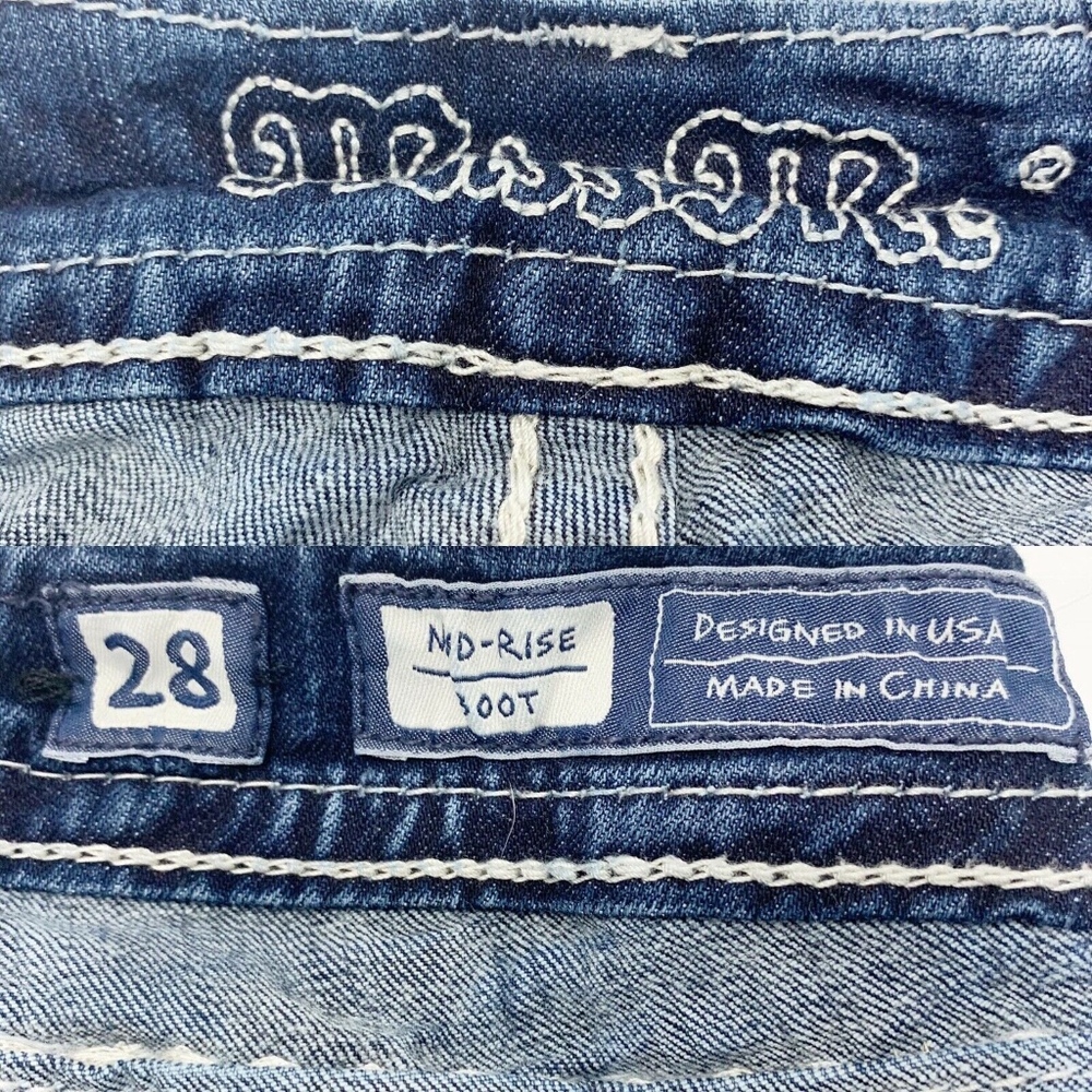 Miss Me Womens Size 28 Boot Cut Jeans Mid Rise - Picture 8 of 8